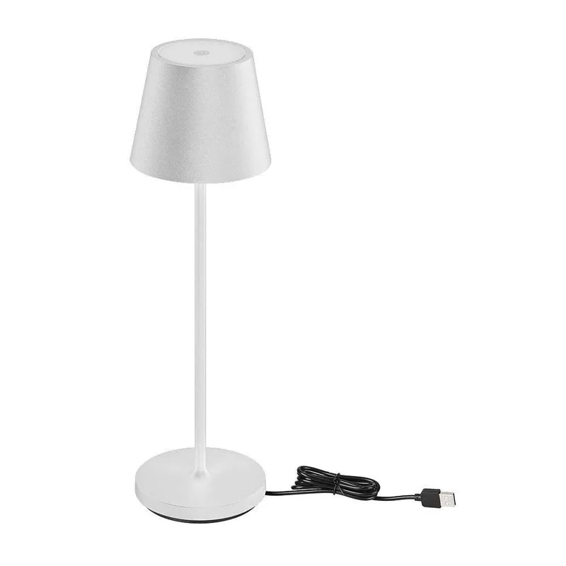 Lampka Stołowa Nocna V-TAC 1,5W LED 27,5cm Ładowanie Ściemnianie IP54 VT-7997 3000K 150LM - Biała