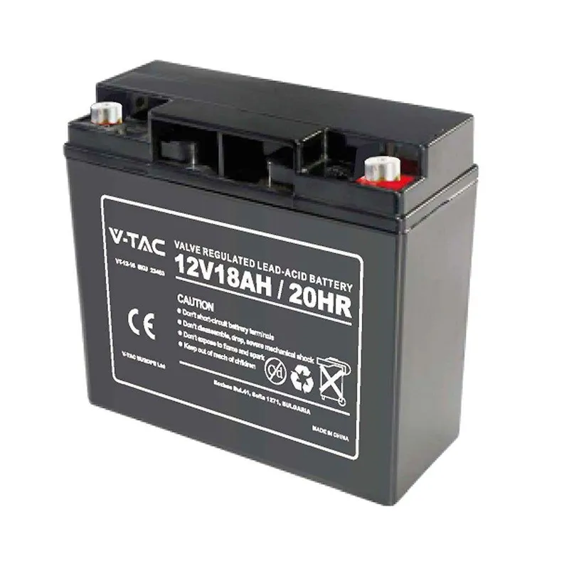 Akumulator Żelowy Bezobsługowy 12V 18Ah V-TAC M5 180X77X168(168)MM VT-12-18 5 Lat Gwarancji