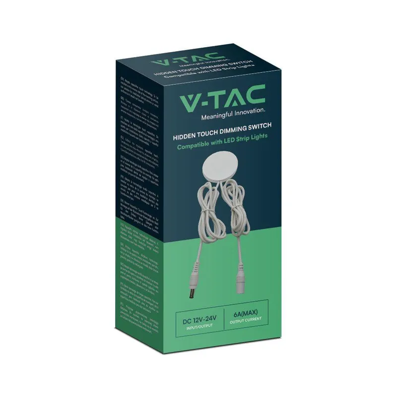 Włącznik Dotykowy Ukryty Podblatowy Meblowy 12V-24V V-TAC VT-2412 - Biały