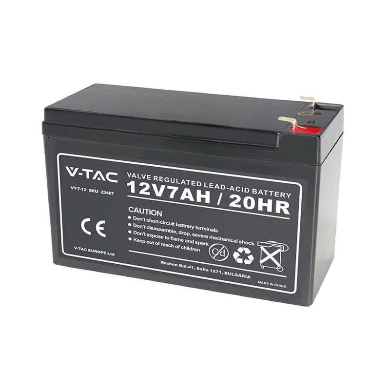 Akumulator Żelowy Bezobsługowy 7Ah V-TAC T2 151X65X94(100)MM VT-7-12 5 Lat Gwarancji