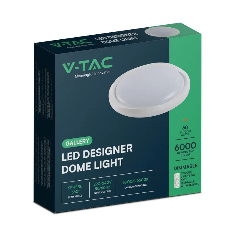 Oprawa Sufitowa Plafoniera V-TAC 60W LED Cyclone FI.49CM CCT Pilot Timer VT-8559 3000K-6500K 6000LM
