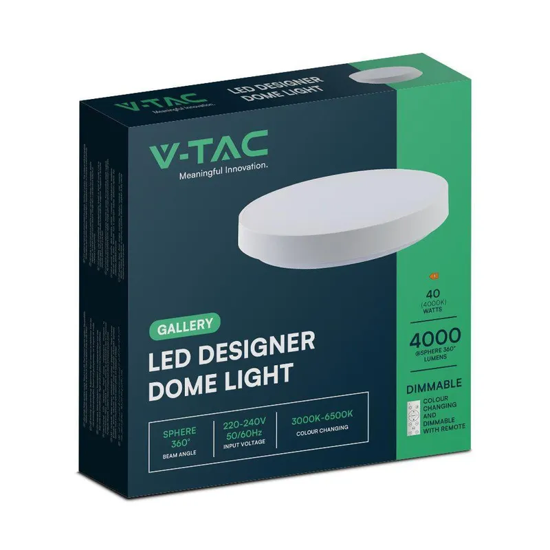 Oprawa Sufitowa Plafoniera V-TAC 60W LED Elegant FI.49CM CCT Pilot Timer VT-8564 3000K-6500K 6000LM