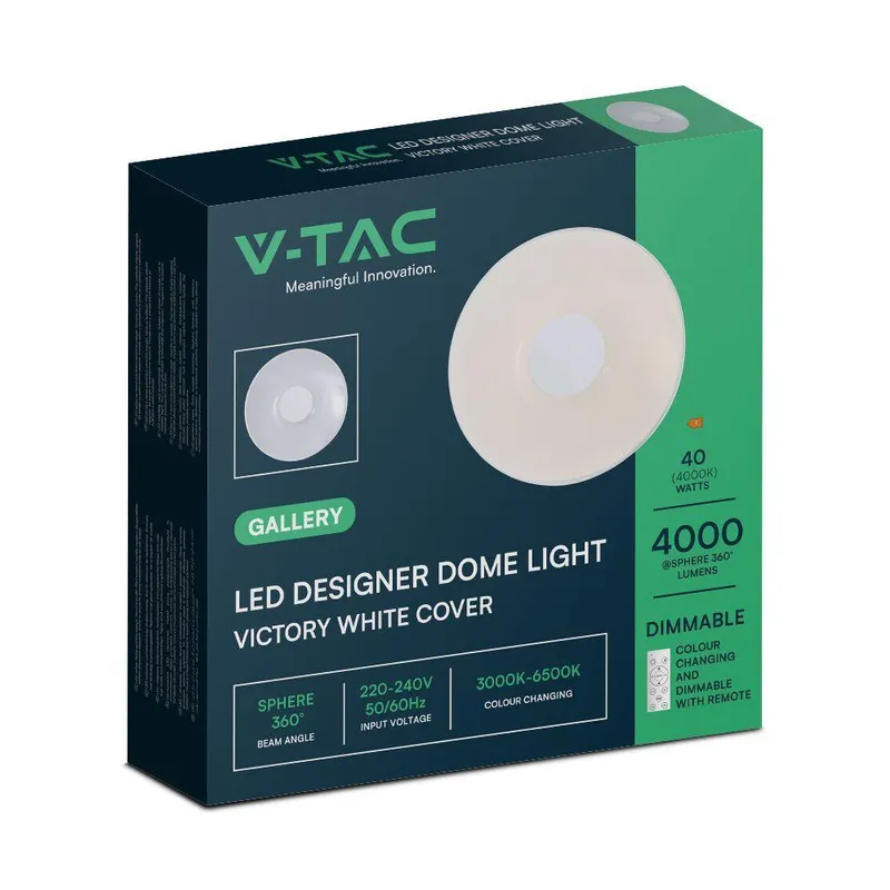 Oprawa Sufitowa Plafoniera V-TAC 20W/40W LED Victory FI.39CM CCT Pilot Timer VT-8565 3000K-6500K 4000LM