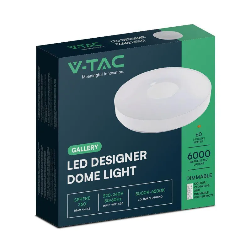 Oprawa Sufitowa Plafoniera V-TAC 40W/60W LED Victory FI.49CM CCT Pilot Timer VT-8566 3000K-6500K 6000LM