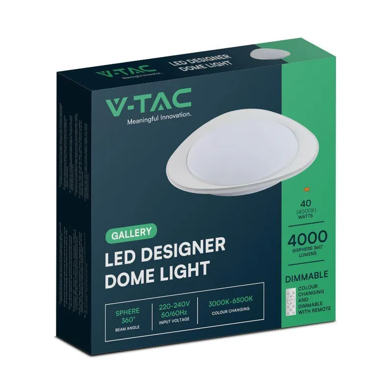 Oprawa Sufitowa Plafoniera V-TAC 40W LED Phantom FI.45CM CCT Pilot Timer VT-8567 3000K-6500K 4000LM