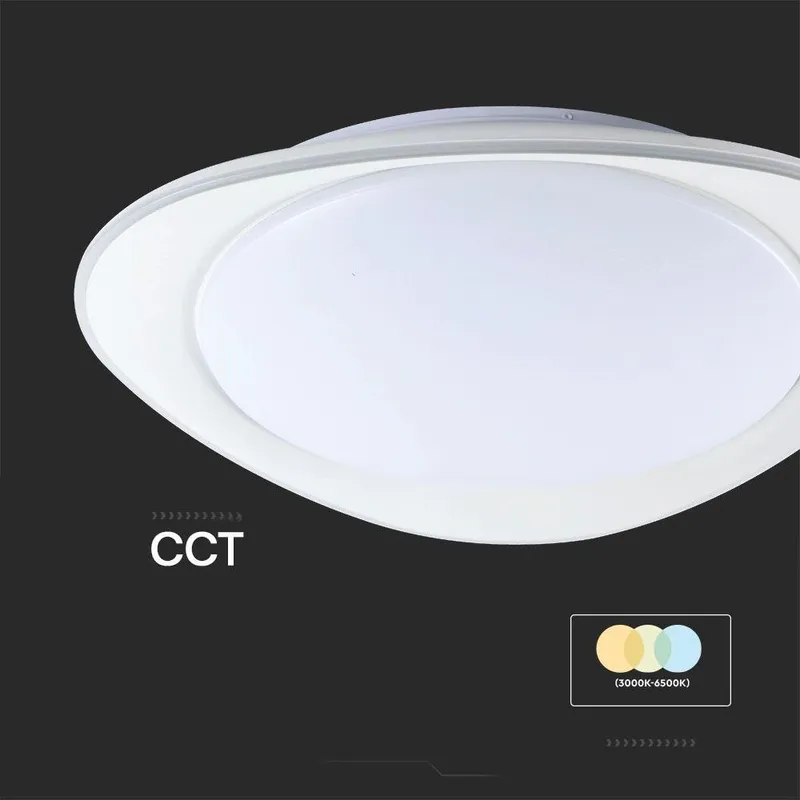 Oprawa Sufitowa Plafoniera V-TAC 60W LED Phantom FI.55CM CCT Pilot Timer VT-8568 3000K-6500K 6000LM