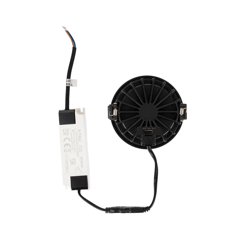 Oprawa V-TAC LED Downlight 24W BRIDGELUX CHIP CCT Raster Antyolśnieniowy Plaster Miodu VT-17024 3000K-4000K-6400K 2540LM - Czarna