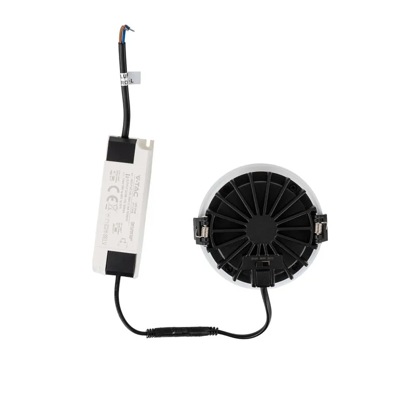 Oprawa V-TAC LED Downlight 24W BRIDGELUX CHIP CCT Raster Antyolśnieniowy Plaster Miodu VT-17024 3000K-4000K-6400K 2540LM - Biała