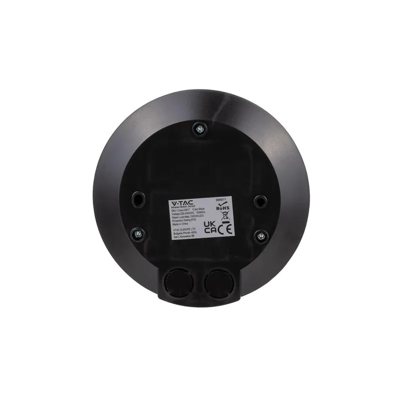 Czujnik Ruchu 360ST V-TAC Natynkowy Sufitowy Slim 24mm Full Black V-TAC VT-8027 - Czarny