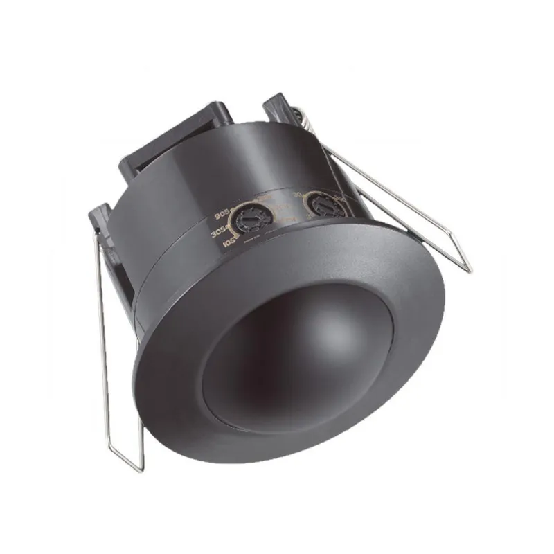 Czujnik Ruchu Sufitowy 360ST Wpuszczany Okrągły Full Black V-TAC VT-8029 - Czarny