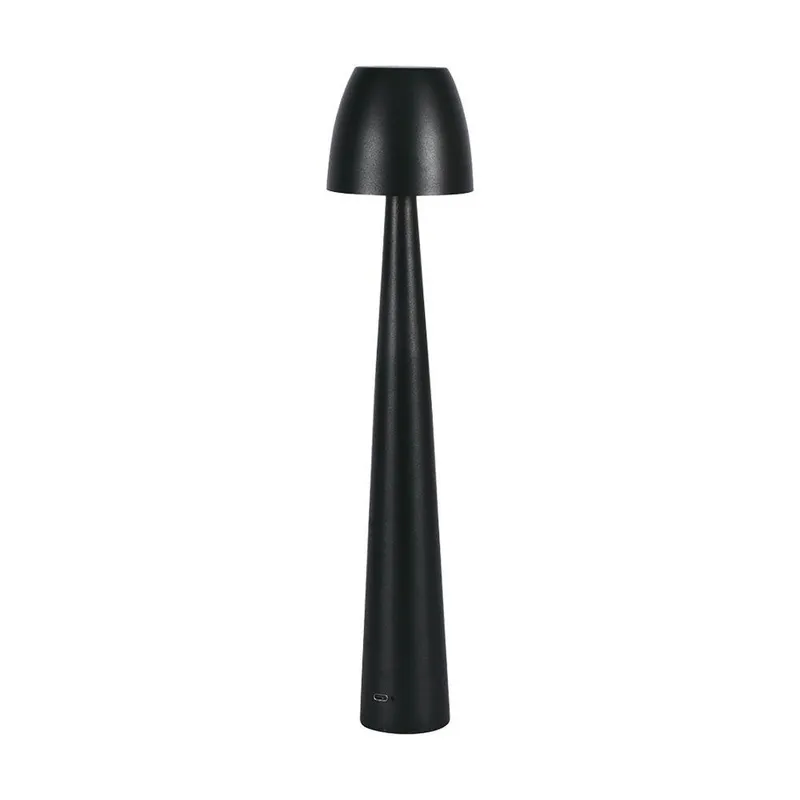 Lampka Stołowa Nocna V-TAC 3W LED 37cm Ładowanie USB Ściemnianie VT-75001 3000K-4000K-6400K 110LM - Czarna
