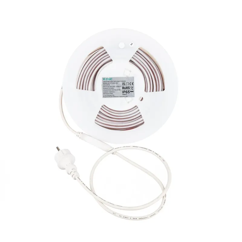 Taśma LED 230V V-TAC Bezpunktowa COB 286LED/M 12,5W/M Rolka 10mb VT-2025 286-10M 3000K 1100LM
