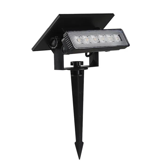Oprawa Ogrodowa 2w1 Wbijana Naświetlacz Ścienny LED V-TAC Solarna 0,9W IP65 VT-41009 3000K 80LM 3 Lata Gwarancji