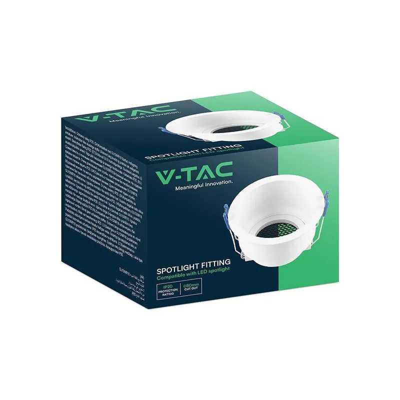 Oczko V-TAC GU10 Hoyne Comb Aluminium Okrągłe VT-9001RD 3 Lata Gwarancji - Białe