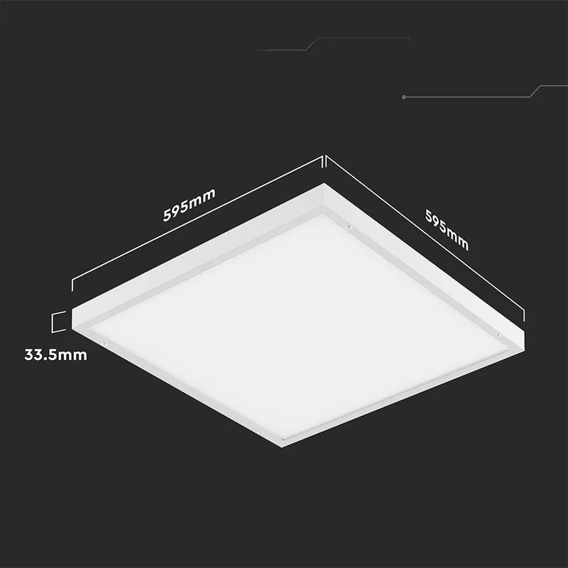 Panel LED V-TAC 36W 60x60 LED Backlight 33mm 120LM/W 3w1 Natynkowy/Podtynkowy VT-61037 4000K 4320LM