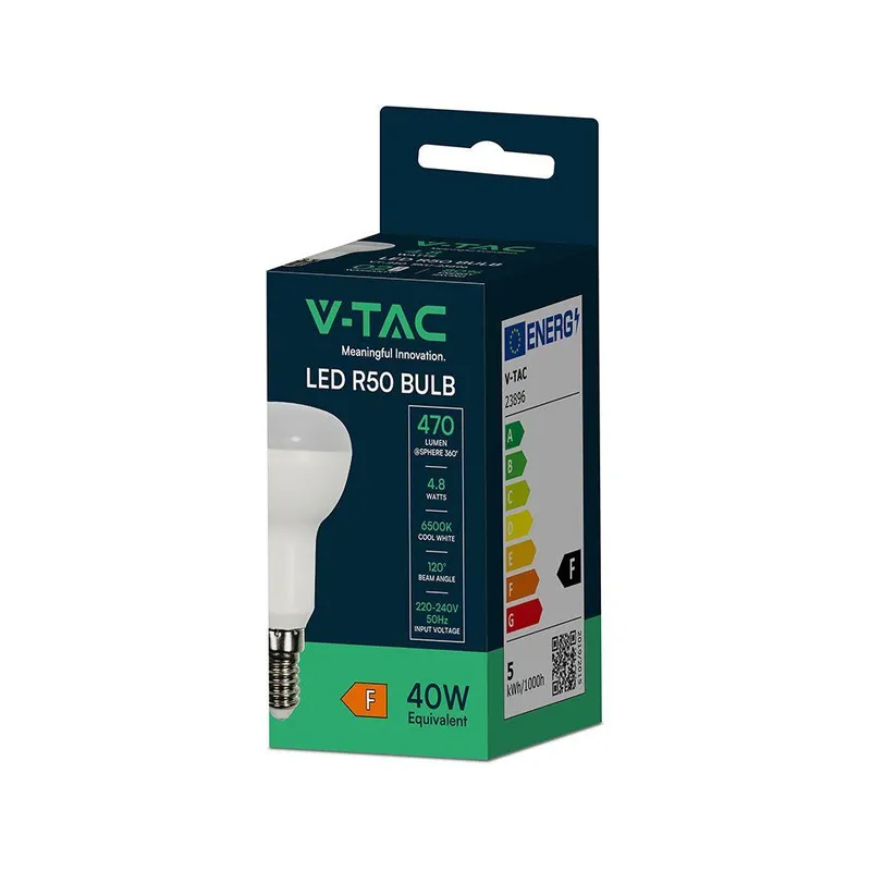 Żarówka LED V-TAC 4.8W E14 R50 VT-250-N 6500K 470LM