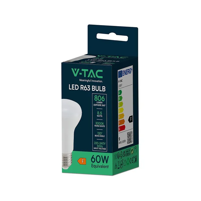 Żarówka LED V-TAC 8.5W E27 R63 VT-263-N 3000K 806LM