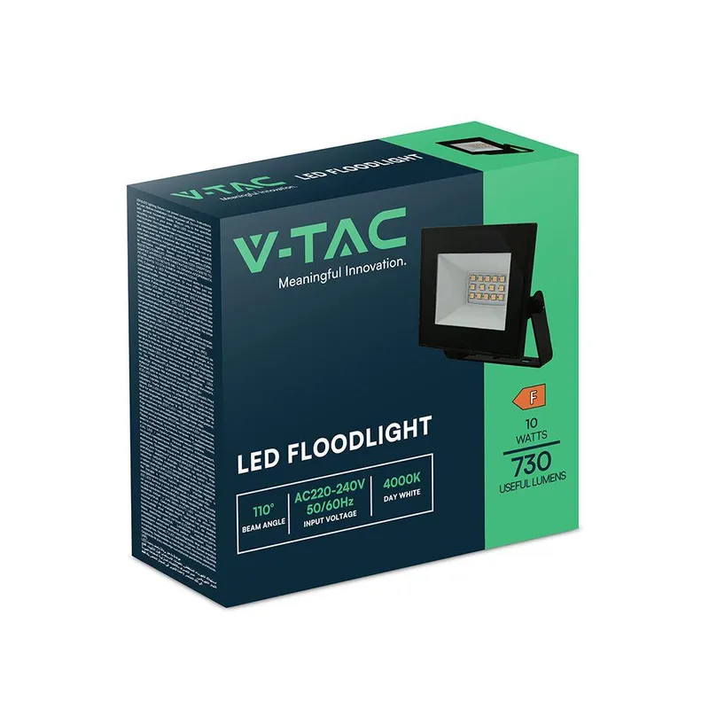 Naświetlacz LED V-TAC 10W LED SMD VT-44012 4000K 730LM - Czarny