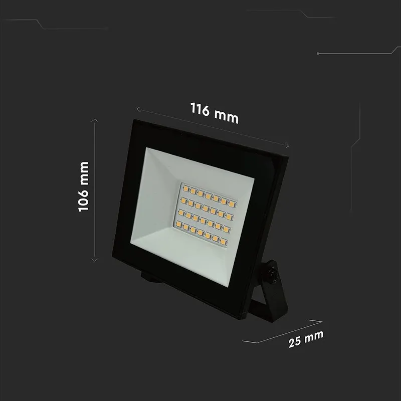 Naświetlacz LED V-TAC 20W LED SMD VT-44022 6500K 1510LM - Czarny