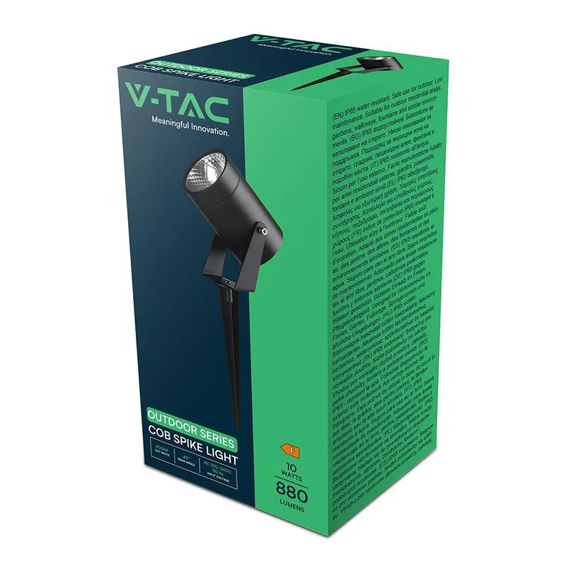 Oprawa Gruntowa Ogrodowa Wbijana LED V-TAC 10W IP65 VT-80070 4000K 880LM 2 Lata Gwarancji