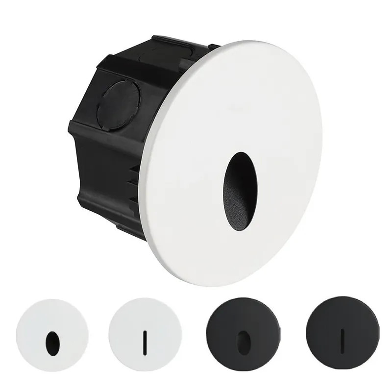 Oprawa Schodowa Wymienne Fronty 3W LED V-TAC Biała / Czarna Okrągła 230V IP65 3w1 CCT VT-10184 3000K-4200K-6400K 170LM 3 Lata Gwarancji