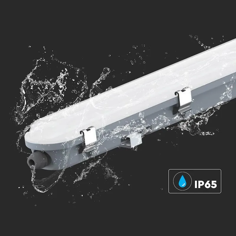Oprawa Hermetyczna V-TAC LED Mikrofalowy Czujnik Ruchu 36cm 120cm 120LM/W VT-120137S 6500K 4320LM