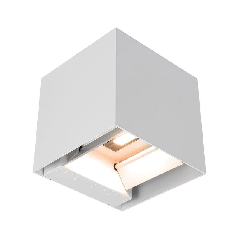 Oprawa Ścienna Solarna V-TAC 9W LED COB Kostka 15x15cm IP65 Czujnik Ruchu VT-409CCT 3000K-4000K-5000K 800LM - Biała