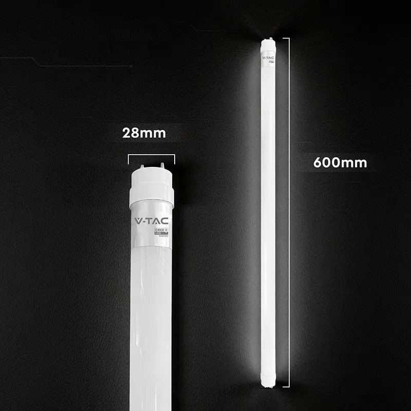 Tuba Świetlówka LED T8 V-TAC CREE CHIP 60cm 7W G13 150LM/W Nano Plastic VT-007 6500K 1050LM 6 Lat Gwarancji