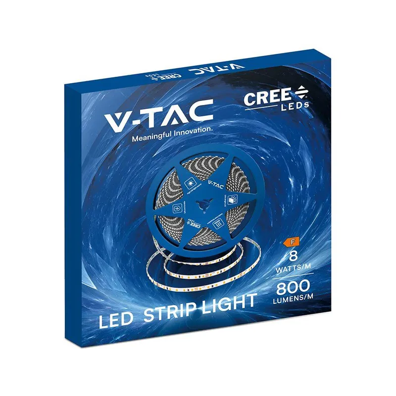 Taśma LED V-TAC CREE CHIP SMD2835 1200LED 24V IP20 2XPCB Szerokość 5mm VT-2835 4000K 760LM 6 Lat Gwarancji