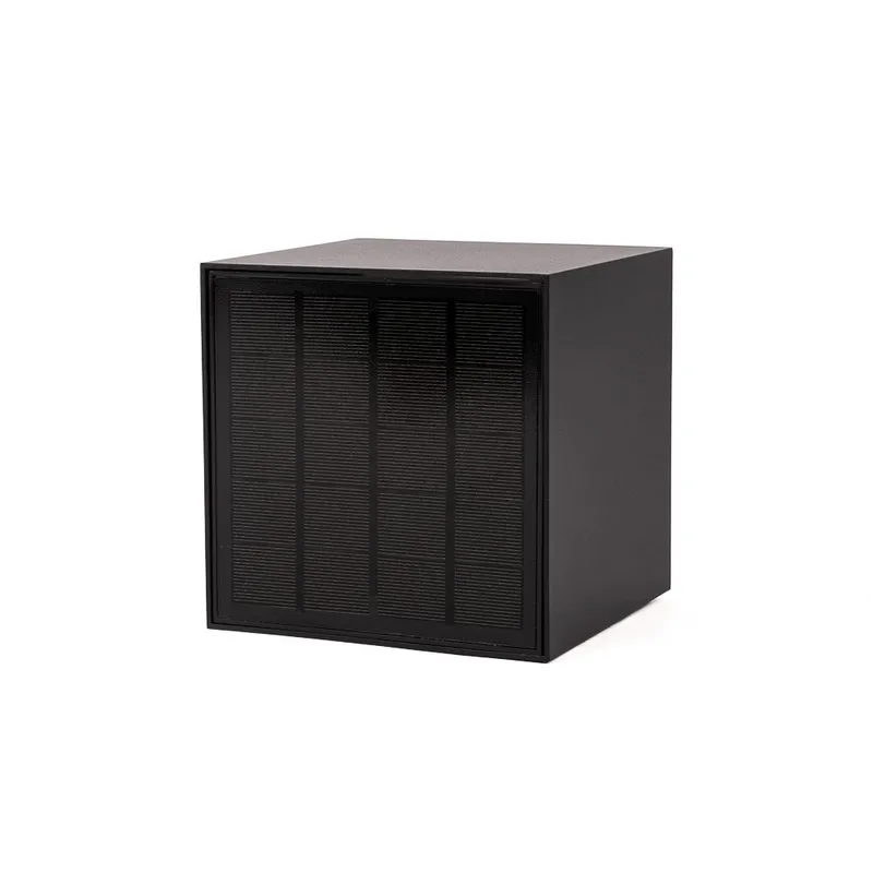 Oprawa Ścienna Solarna V-TAC 9W LED COB Antracyt Kostka 15x15cm IP65 Czujnik Ruchu VT-409CCT 3000K-4000K-5000K 800LM
