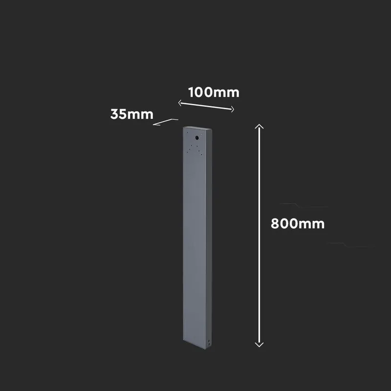 Słupek 80cm Do Ściennych Kinkietów Solarnych V-TAC VT-409CCT SKU 23770, 23824, 24063, 24089 Antracyt VT-11080 3 Lata Gwarancji