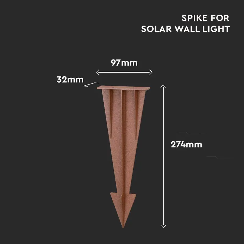 Szpilka Kotwa Mocowanie Do Ziemi Opraw V-TAC VT-409 100x35x274mm Braz Corten VT-12050-C