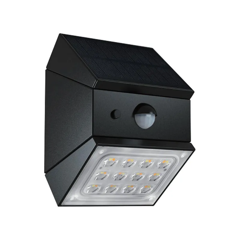 Kinkiet Ogrodowy Ścienny Solarny V-TAC 2,5W CCT Czujnik Ruchu VT-11025CCT-B 3000K-4000K-6000K 300LM 3 Lata Gwarancji - Czarny