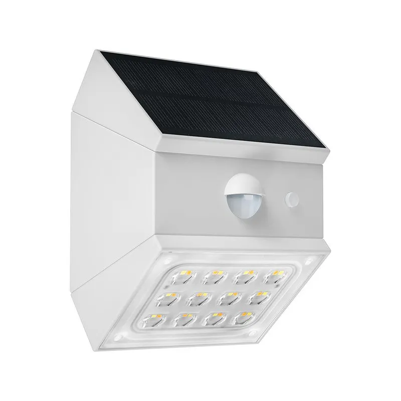 Kinkiet Ogrodowy Ścienny Solarny V-TAC 2,5W CCT Czujnik Ruchu VT-11025CCT-W 3000K-4000K-6000K 300LM 3 Lata Gwarancji - Biały