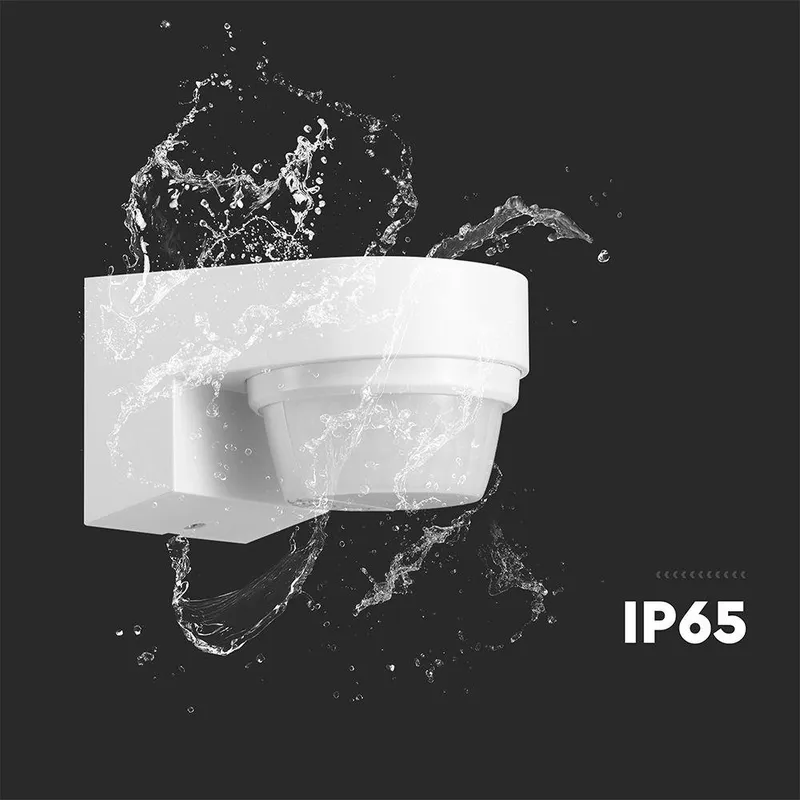 Czujnik Ruchu Podczerwień Ścienny 240ST 1000W LED IP65 V-TAC VT-81008 5 Lat Gwarancji - Biały