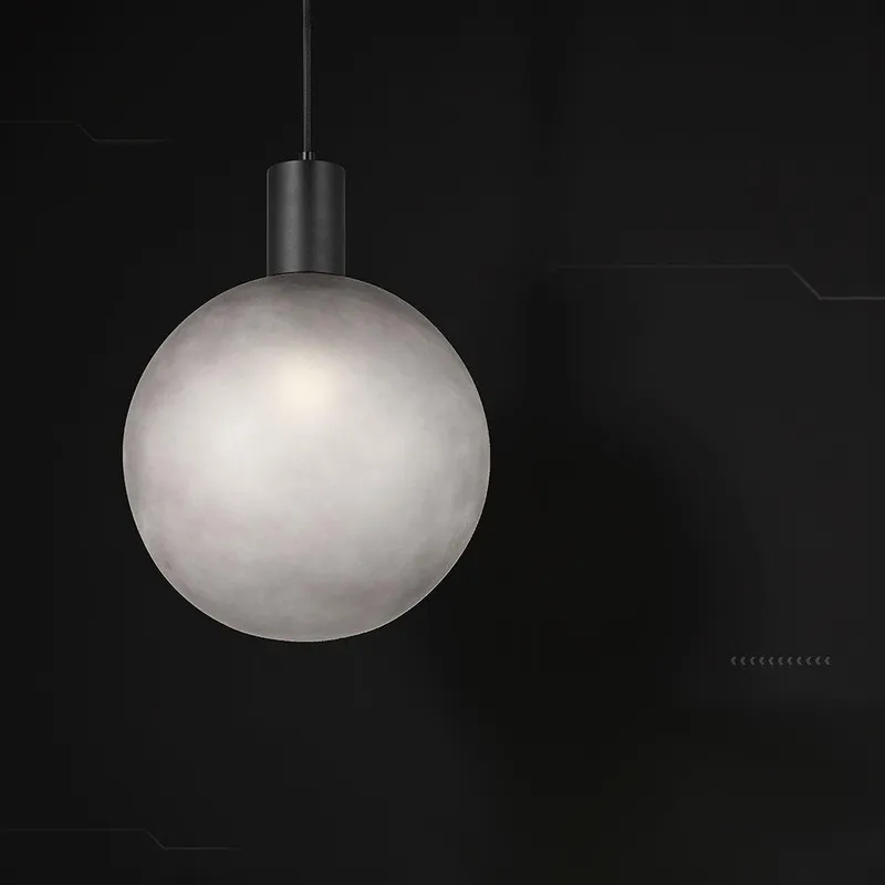 Oprawa Zwieszana V-TAC E27 300x400mm Kula Dymione Szkło, VT-89025 - Czarny