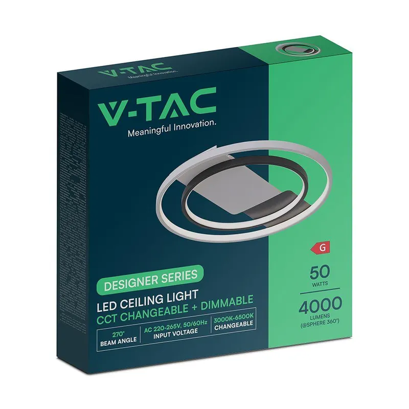 Oprawa Sufitowa V-TAC 36W LED CCT 505x50mm Pilot VT-7736 3000K-4500K-6500K 4000LM