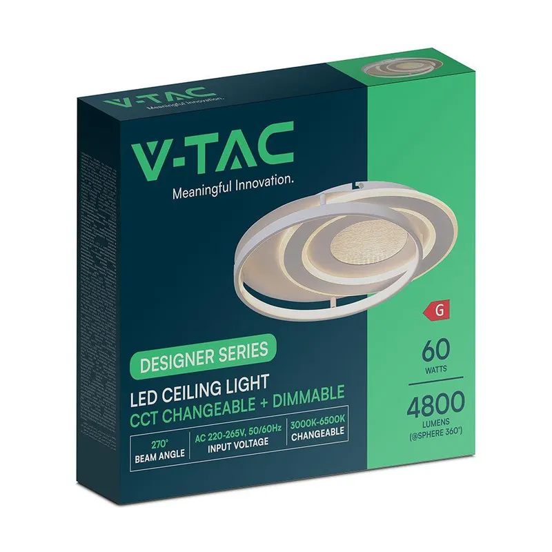 Oprawa Sufitowa V-TAC 60W LED CCT 500x420x70mm Pilot VT-7747 3000K-4500K-6500K 4800LM