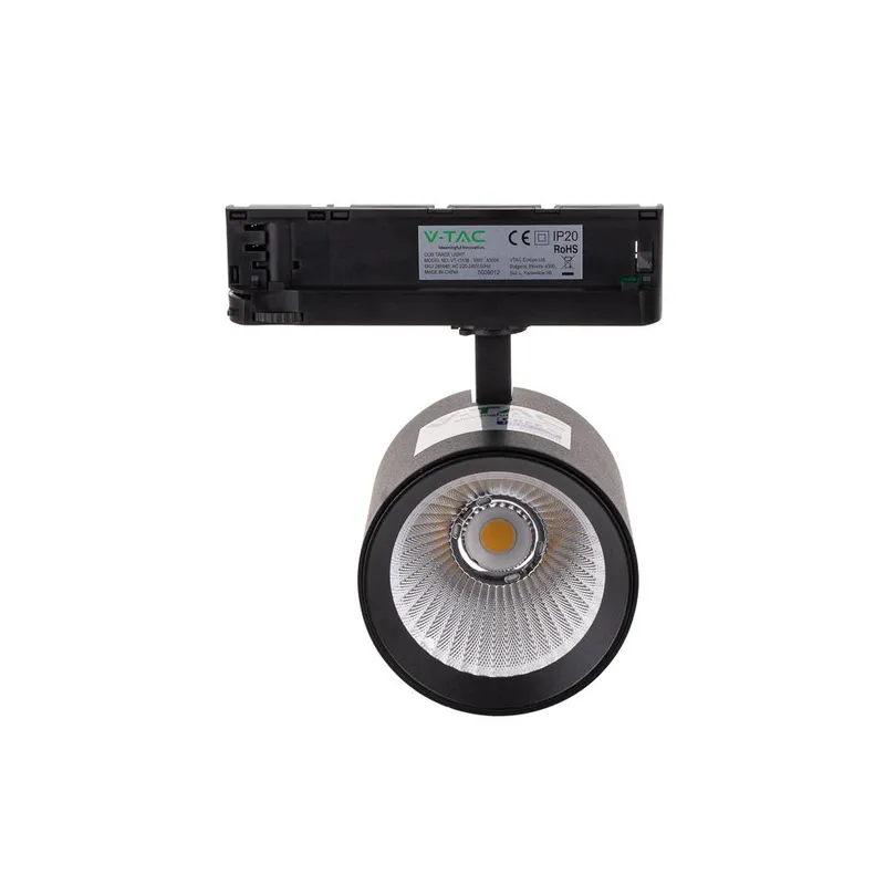 Oprawa Szynoprzewód 3F V-TAC 20W LED CREE CHIP 20ST VT-11122 6500K 1620LM 6 Lat Gwarancji - Czarna