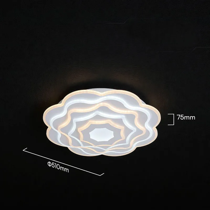 Oprawa Sufitowa V-TAC 100W LED 51cm Ściemnialna Pilot CCT VT-84050 3000K-6500K 8000LM - Biała