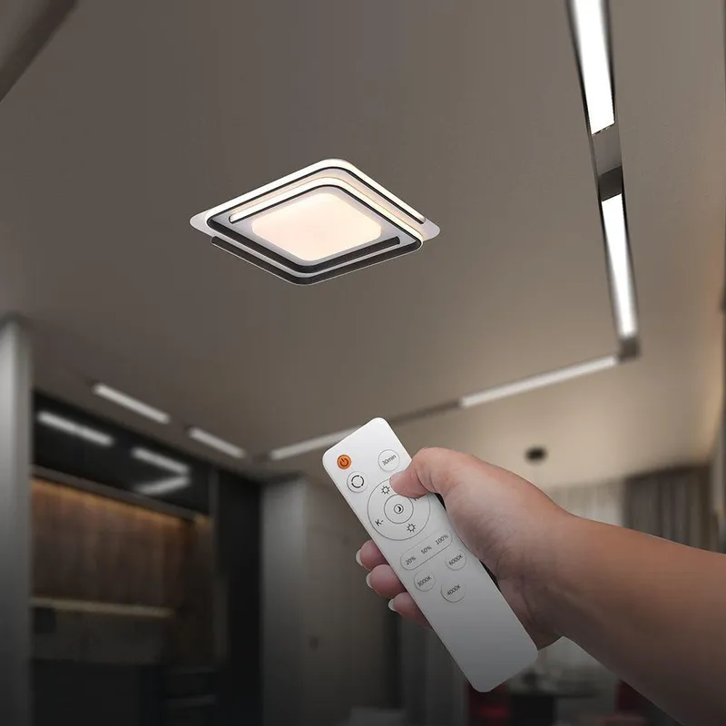 Oprawa Sufitowa V-TAC 60W LED 495x495mm Ściemnialna Pilot CCT VT-84033 3000K-6500K 5400LM - Biało-Czarna