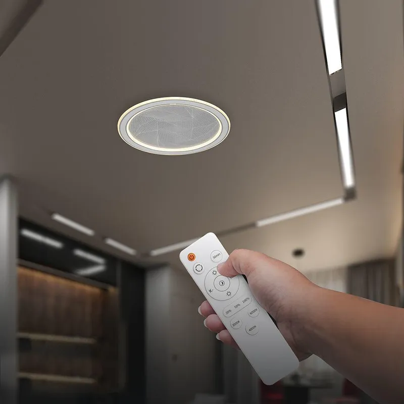 Oprawa Sufitowa V-TAC 50W LED 55cm Ściemnialna Pilot CCT VT-84032 3000K-4000K-6500K 4000LM - Szara