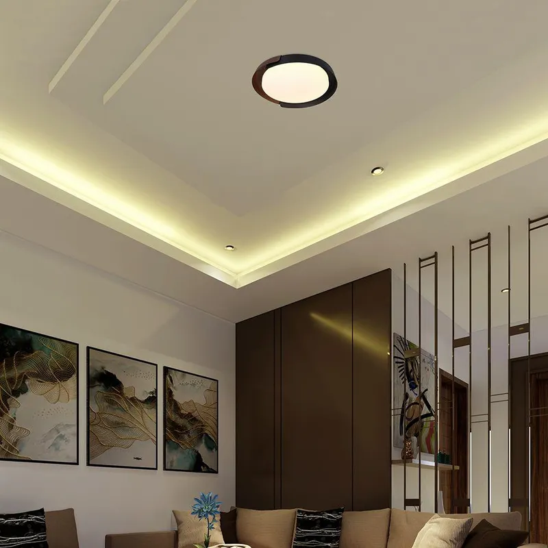 Oprawa Sufitowa Plafoniera V-TAC 48W LED 50cm 3w1 Ściemnialna Czarny/Drewno BT Pilot CCT VT-84020 3000K-4000K-6000K 5760LM