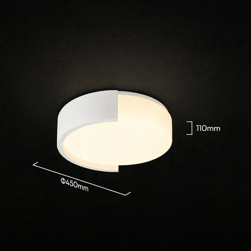 Oprawa Sufitowa Plafoniera V-TAC 48W LED 45cm 3w1 Ściemnialna BT Pilot CCT VT-84023 3000K-4000K-6000K 5760LM - Biała