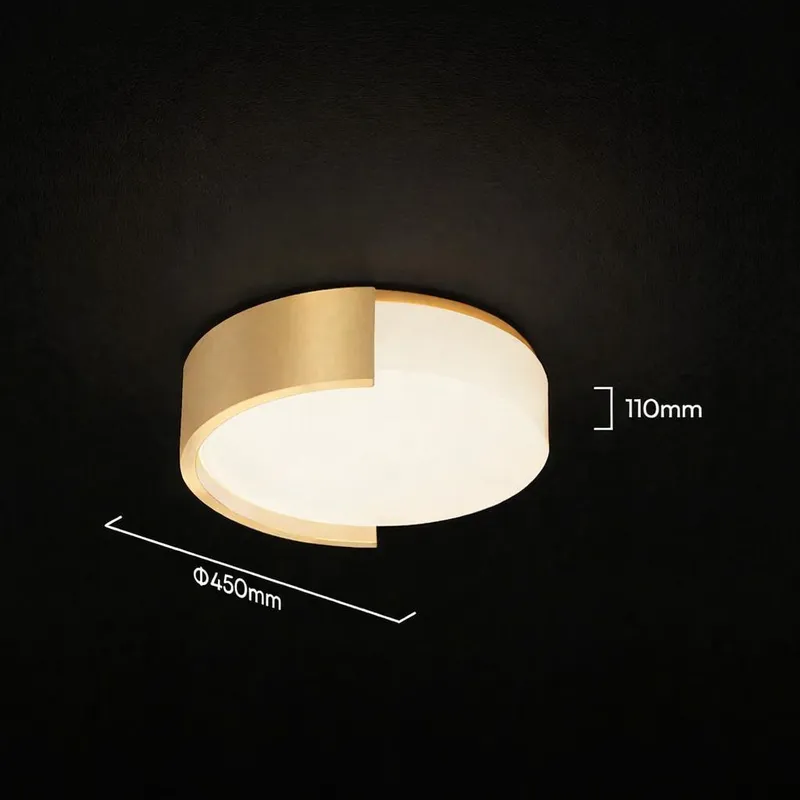 Oprawa Sufitowa Plafoniera V-TAC 48W LED 45cm 3w1 Ściemnialna BT Pilot CCT VT-84023 3000K-4000K-6000K 5760LM - Złota