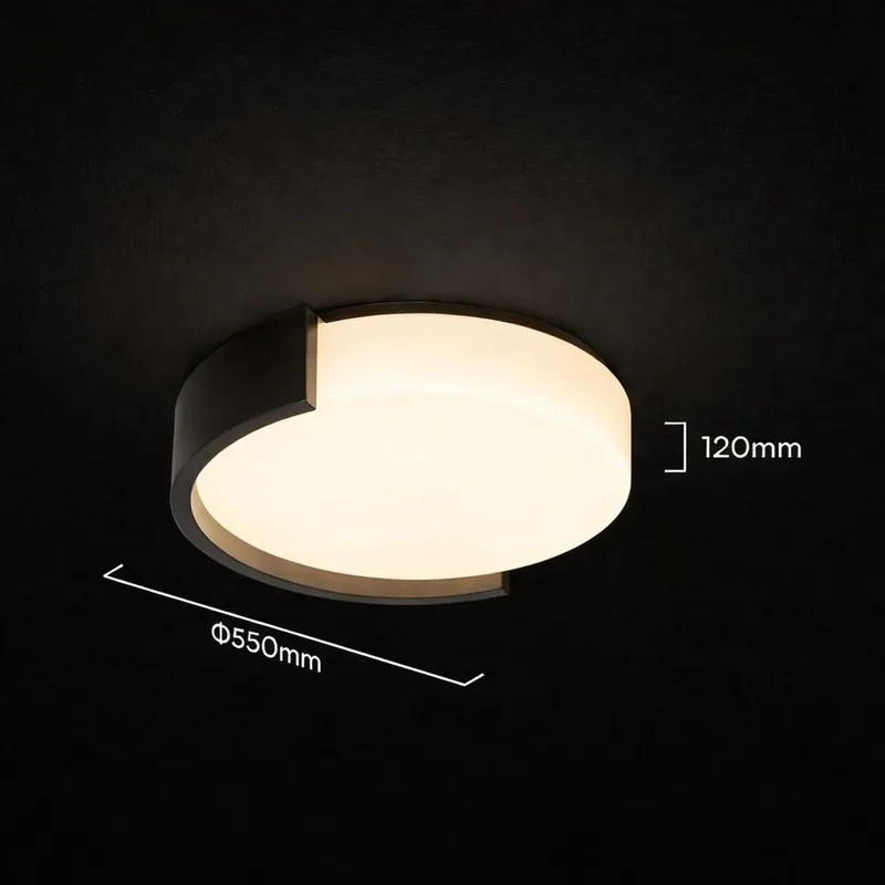 Oprawa Sufitowa Plafoniera V-TAC 63W LED 55cm 3w1 Ściemnialna BT Pilot CCT VT-84036 3000K-4000K-6000K 7200LM - Czarna