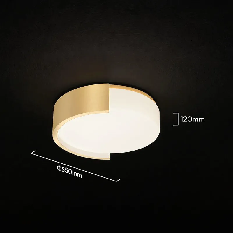 Oprawa Sufitowa Plafoniera V-TAC 63W LED 55cm 3w1 Ściemnialna BT Pilot CCT VT-84036 3000K-4000K-6000K 7200LM - Złota