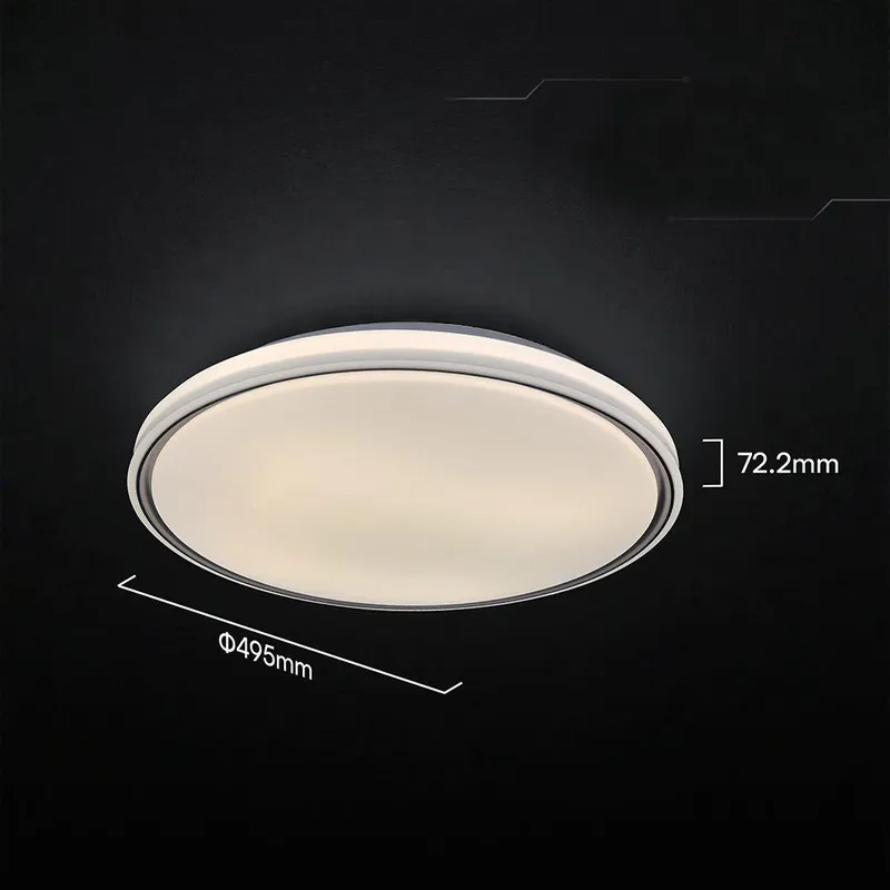 Oprawa Sufitowa Plafoniera V-TAC 30W/60W/30W LED 49cm 3w1 Ściemnialna Pilot CCT VT-85033 3000K-4000K-6500K 6000LM - Czarna