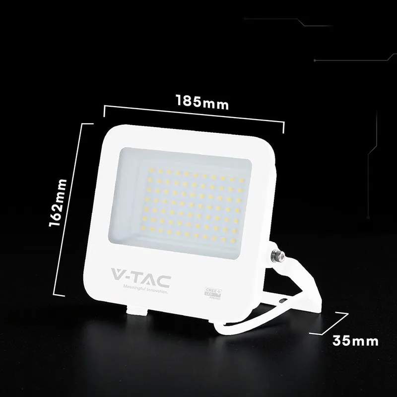 Naświetlacz LED V-TAC CREE CHIP 50W 135LM/W IP65 VT-4455 4000K 5740LM 6 Lat Gwarancji - Biały