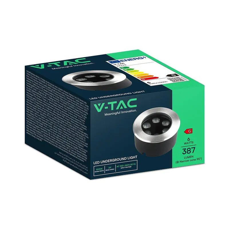 Oprawa Gruntowa Ogrodowa Najazdowa V-TAC 6W LED IP67 24ST VT-84106 3000K 387LM
